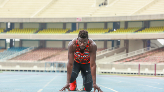 Kenyan sprinter Mark Otieno